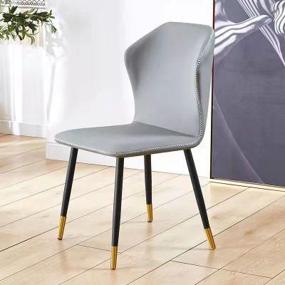 Luxury Nordic Restaurant Modern Leather Dining Chairs Leather Chair