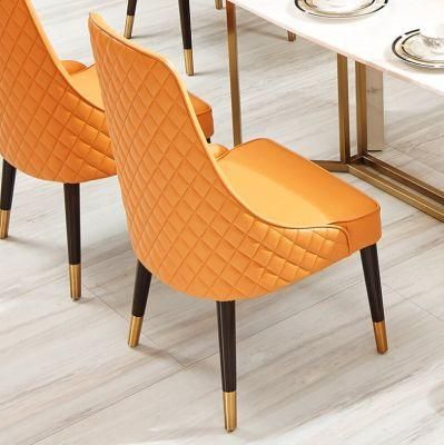 Dining Room Furniture PU Leather Upholstered Modern Dining Chairs