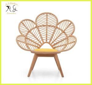 Outdoor Event Furniture Natural Real Rattan Wicker Flower Peacock Chair