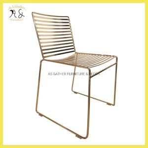 Stacking Metal Wire Outdoor Brass Dining Chair