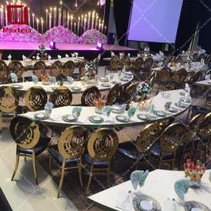 Luxury Gold Stainless Steel Wedding Dining Chair of High Quality