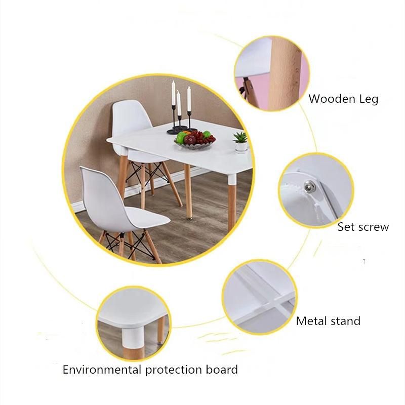 Wholesale Market Simple Modern Design Wooden Home Dining Living Room Furniture Set Plastic Swing Chair Dining Table