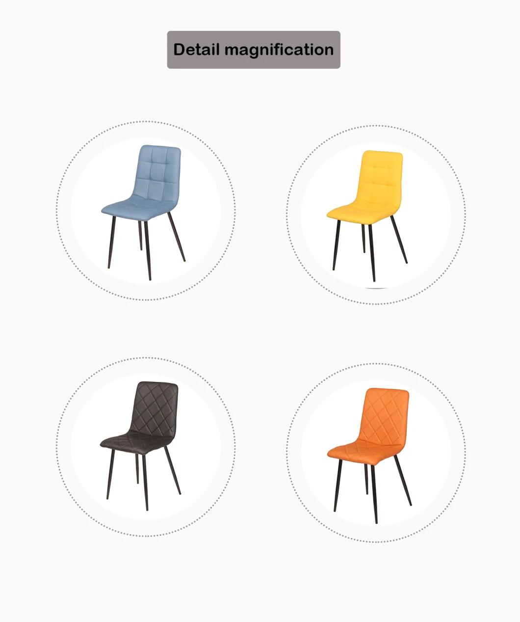 Modern Style Velvet Cushion Home Furniture Nordic Denmark Mark Polish Style Dining Chair