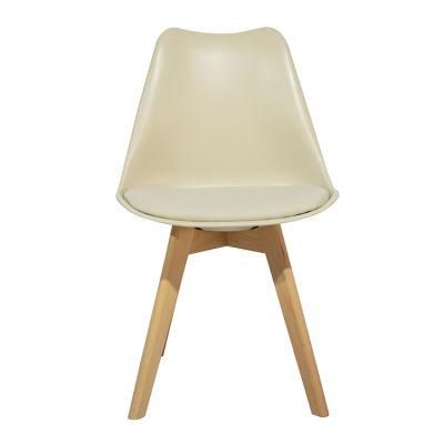 Wholesale Dining Furniture Simple Style Beech Wood Legs Soft Seat Velvet Fabric Dining Chairs