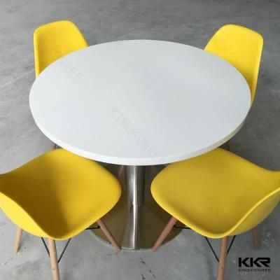 Custom Sizes Shopping Mall Corian Artificial Stone Restaurants Dining Tables