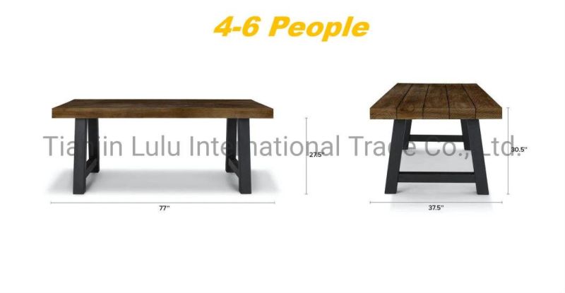 8 People Solid Wood Dining Table Outdoor Table Dining Table