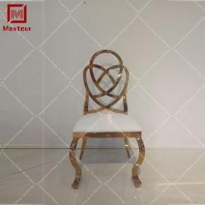 Latest Stainless Steel Flower Back Wedding Event Chair for Party