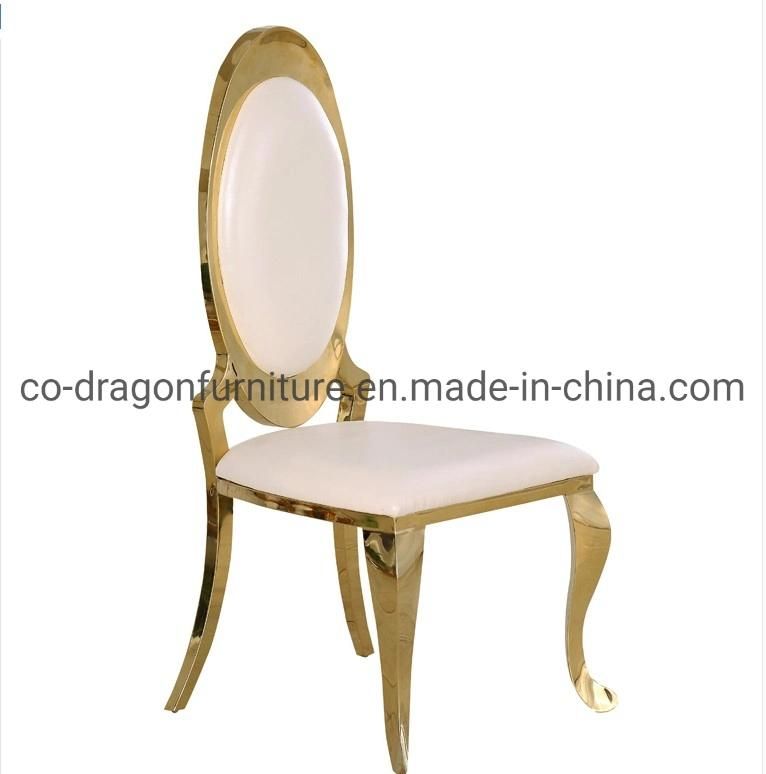 Fancy Gold Stainless Steel Leather Dining Chair for Home Furniture