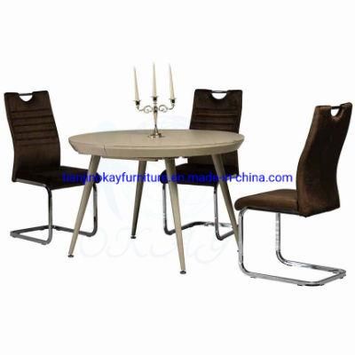 New Rectangular Marble Top and Metal Leg Cheap Dinning Furniture Restaurant Modern 6 Chairs Dining Table Set