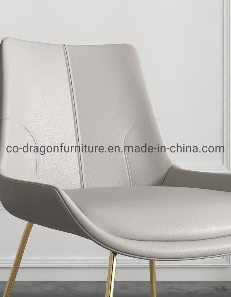 Hot Selling Metal Leather Leisure Dining Chair for Home Furniture