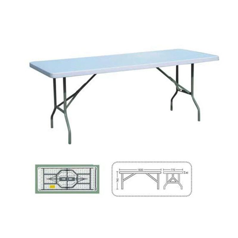 Cheap Modern Metal Indoor Dining Meeting Hotel Restaurant Folding Table