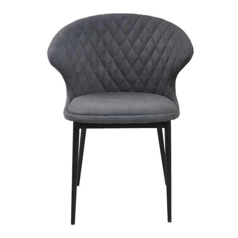 French Style Home Furniture Banquet Fabric High Back Armless Dining Chair with Metal Legs