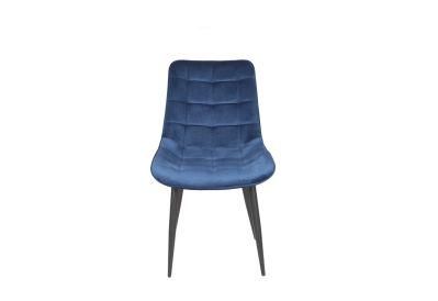 Factory Custom Diamond Blue Velvet Chair