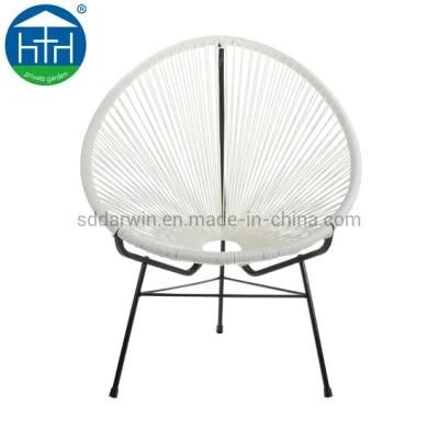 Morden Knock Down Outdoor Garden Outside Patio Furniture Comfortable Rope Rattan All Weather Steel Iron Egg Acapulco Chair