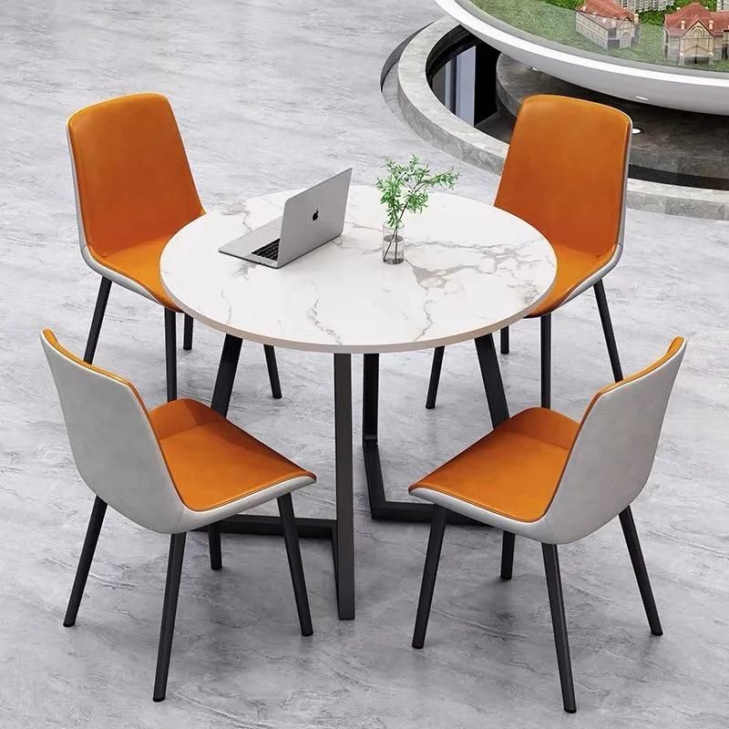 Modern Style Ceramic Slab Living Room Round Banquet Dining Table