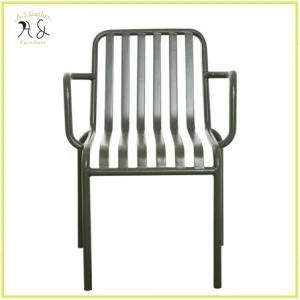 Modern Design Outdoor Furniture Green Metal Arm Chair Garden Furniture Dining Chair