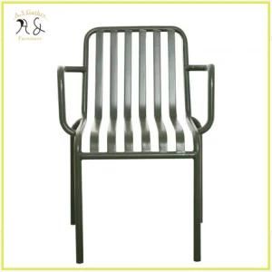 Modern Design Outdoor Furniture Green Metal Arm Chair Garden Furniture Dining Chair