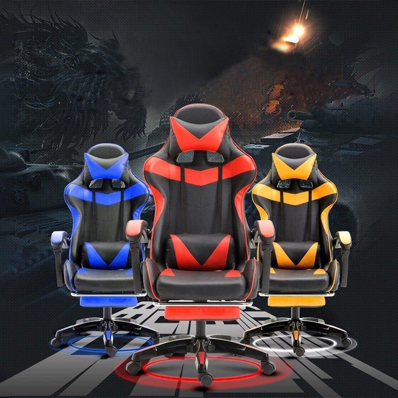 Factory Wholesale High Back Colorful Synthetic Leather PU Swiveling Rotatable Height Adjustable Armrest Gaming Chair