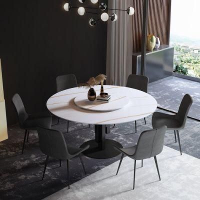 Modern Home Dinner Furniture Metal Frame Restaurant Marble Dining Table
