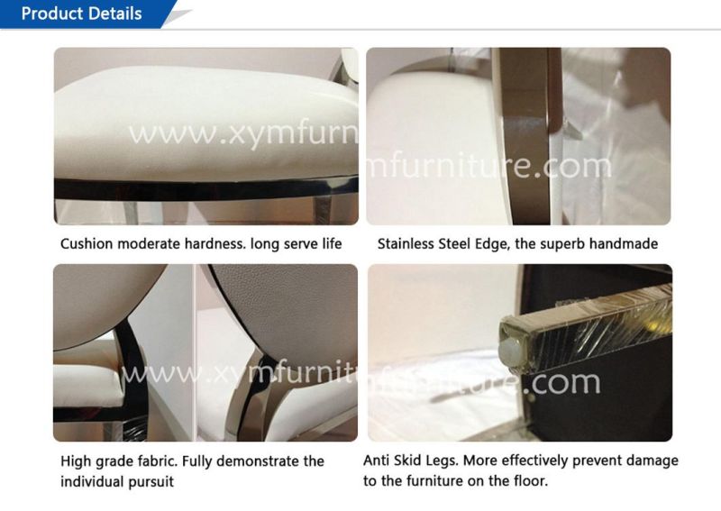 Factory Price Stainless Steel High Back Upholstered Chair