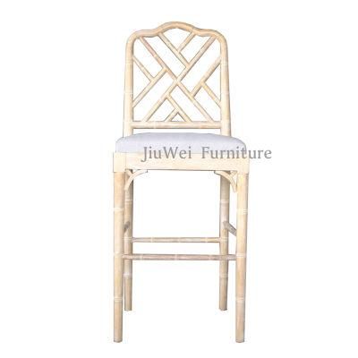 Hot Sale Hamptons Style Faux Baomboo Style Chippendale Chair Wood Dining Arm Wedding Chairs for Bar Stool