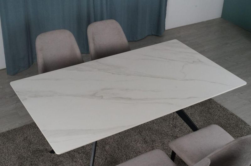 Modern Home Furniture Sintered Stone Imitation Marble Dining Table