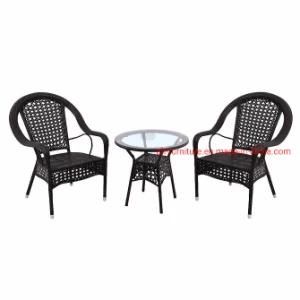 Dining Table and Chairs with Natural Rattan Chair Set