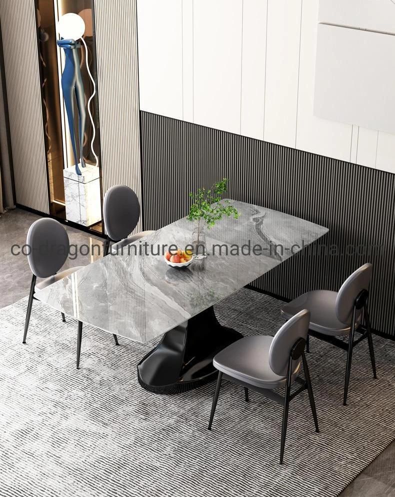 2021 New Design Unique Frame Dining Table with Marble Top