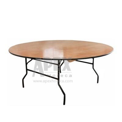 Wood Party Wedding Round Table Banquet Folding Table for Events