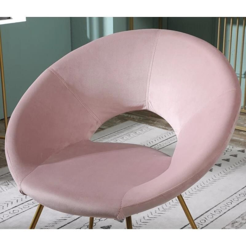 Cheap Upholstery Lounge Wooden Velvet Fabric Dinner Dining Chair for Living Room