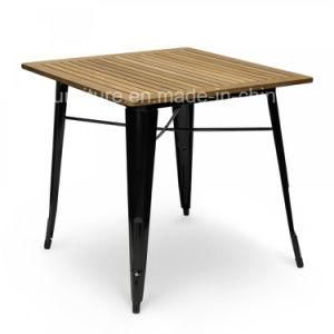 618dt-Stw Standard Wooden Top Metal Leg Dining Tables