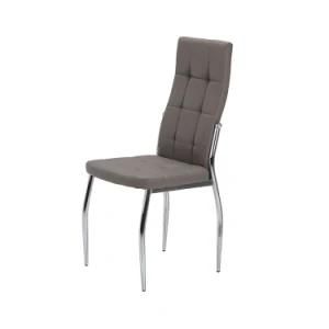 Modern Indoor High Back Chrome Legs Dining Chair Living Room Chair