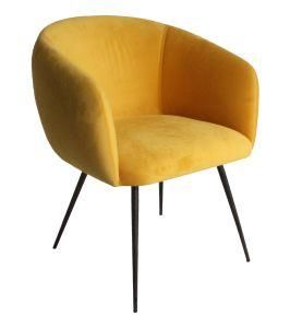 Custom Home Modern Restaurant Living Room Furniture Metal Fabric Dining Chair