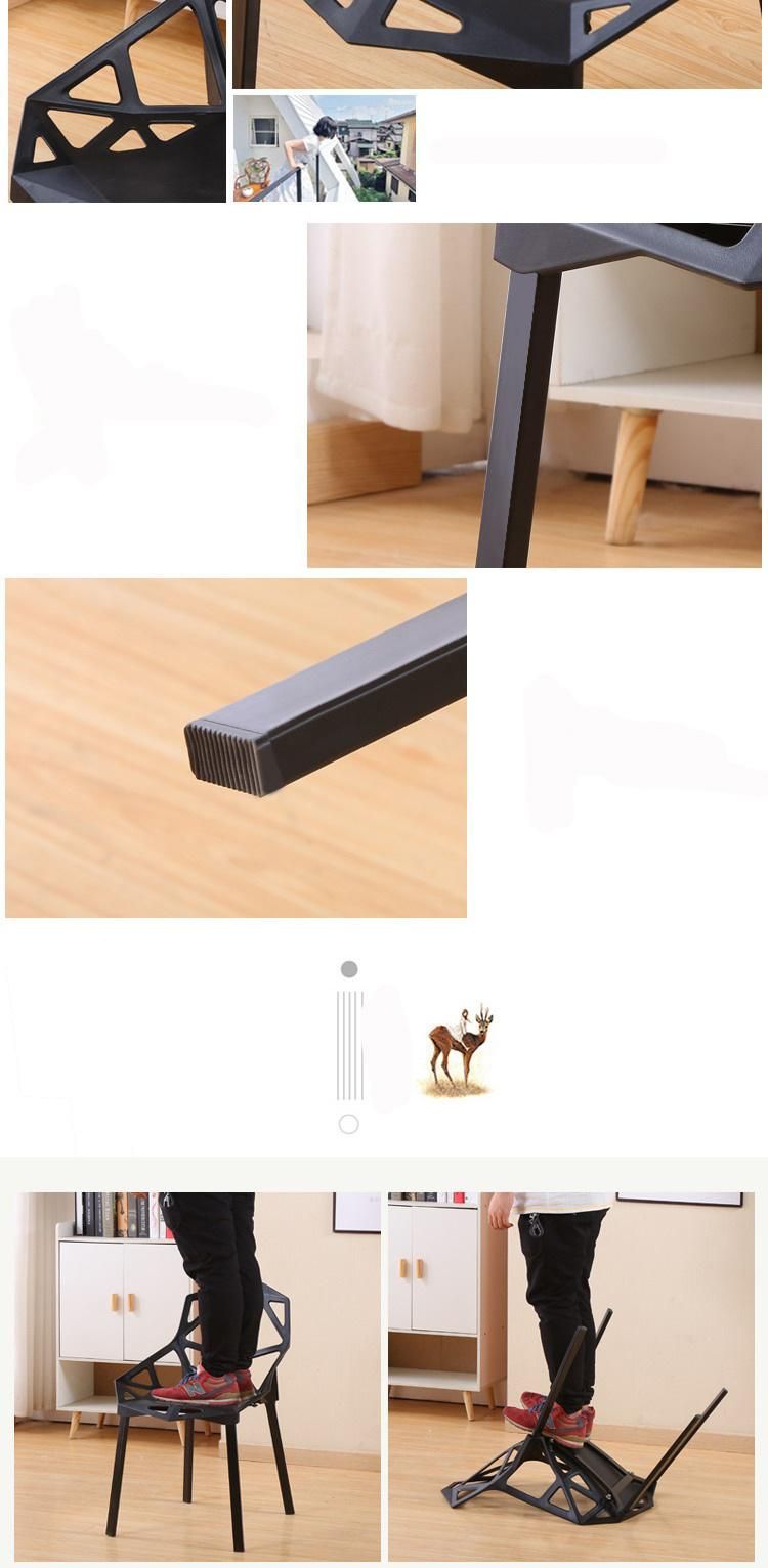 Simple Hollow Cat Ear Chair Nordic Housse De Chaise Blanc Garden Plastic Chair Portable Light Plastic Chair with Armrest Cool