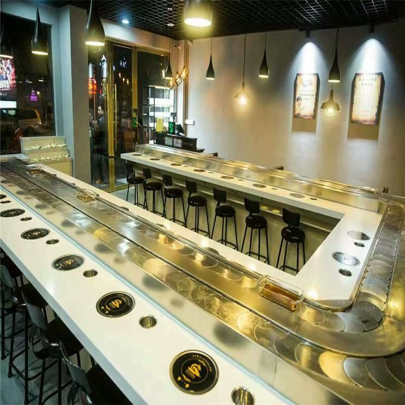 Sushi Conveyor Sushi Dining Table Rotary Conveyor Dining Table Hot Pot Dining Table