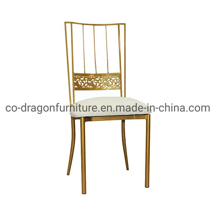 Wholesale Gold Steel Dining Chair with Leather for Home Furniture