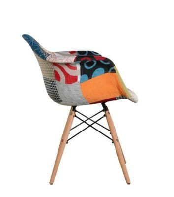 Wholesale Modern Luxury Fashion Colorful Classic Soft Velvet Fabric Upholstery Cafe Dining Chair with Wood Leg