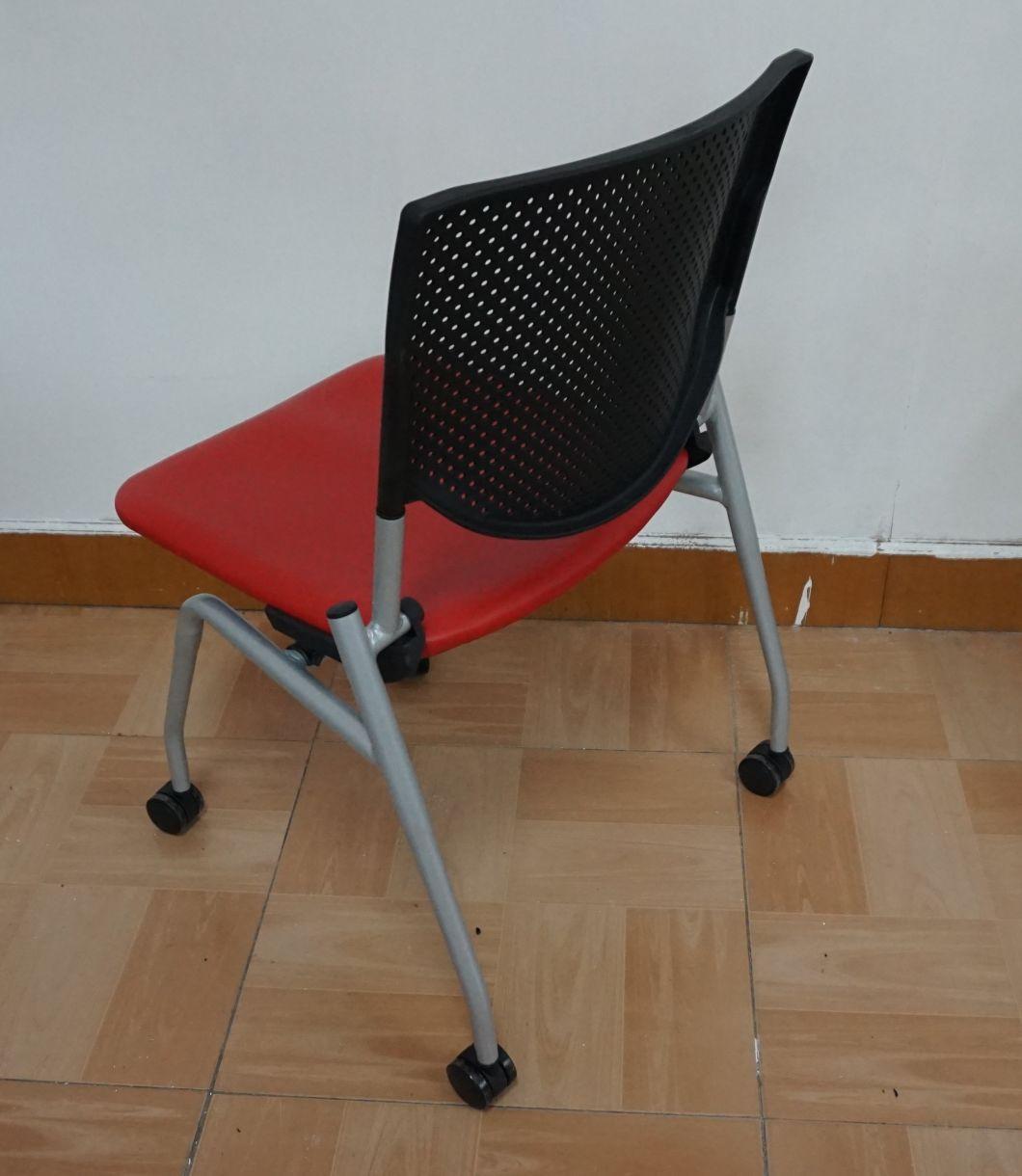 Modern Furniture Metal Leg Plastic Folding Meeting Training Chair