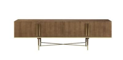 Modren Hotel Metal Indoor Wooden Dining Stainless Steel Sideboard