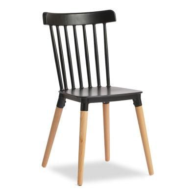 Cheap High Back Wooden Plastic Dining Chair