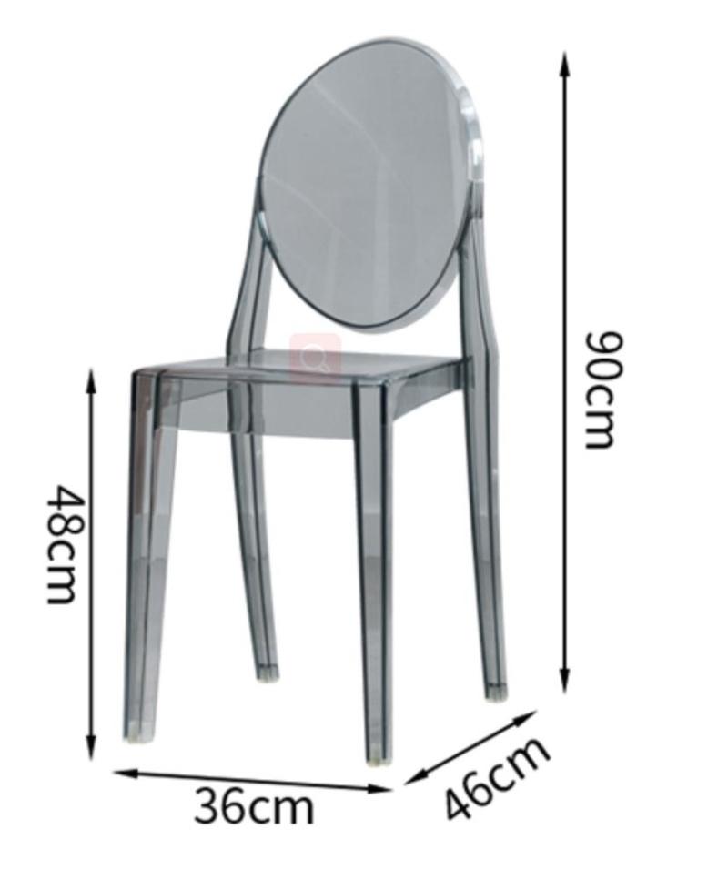Cheap MID Century Furniture Modern Armless Polycarbonate Dining Chair Crystal Transparent Plastic Clear Acrylic Ghost Chair