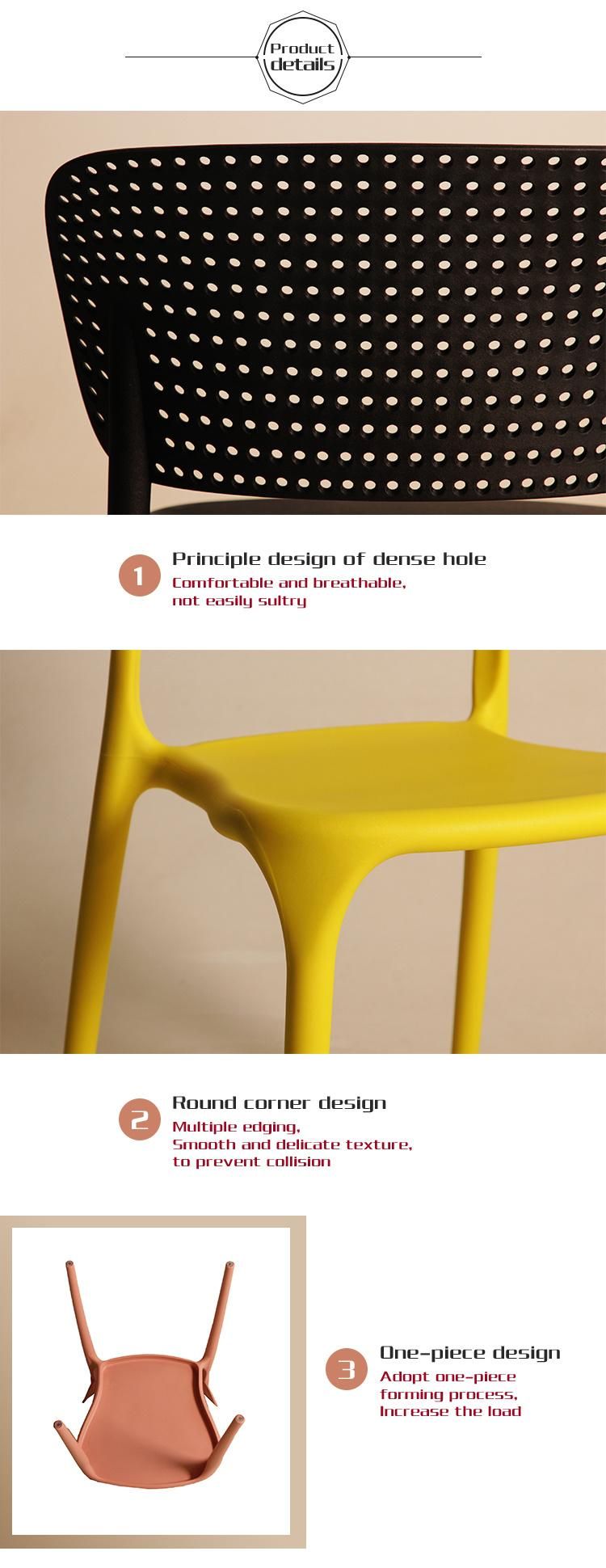 Scandinavian Plastic Chair Recycled Days End Chairs for Young Adults PP Restaurant Cafe Slatted Ceremony Empilable