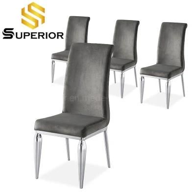 Modern Home Dining Room Set High Back Metal Furniture Chair