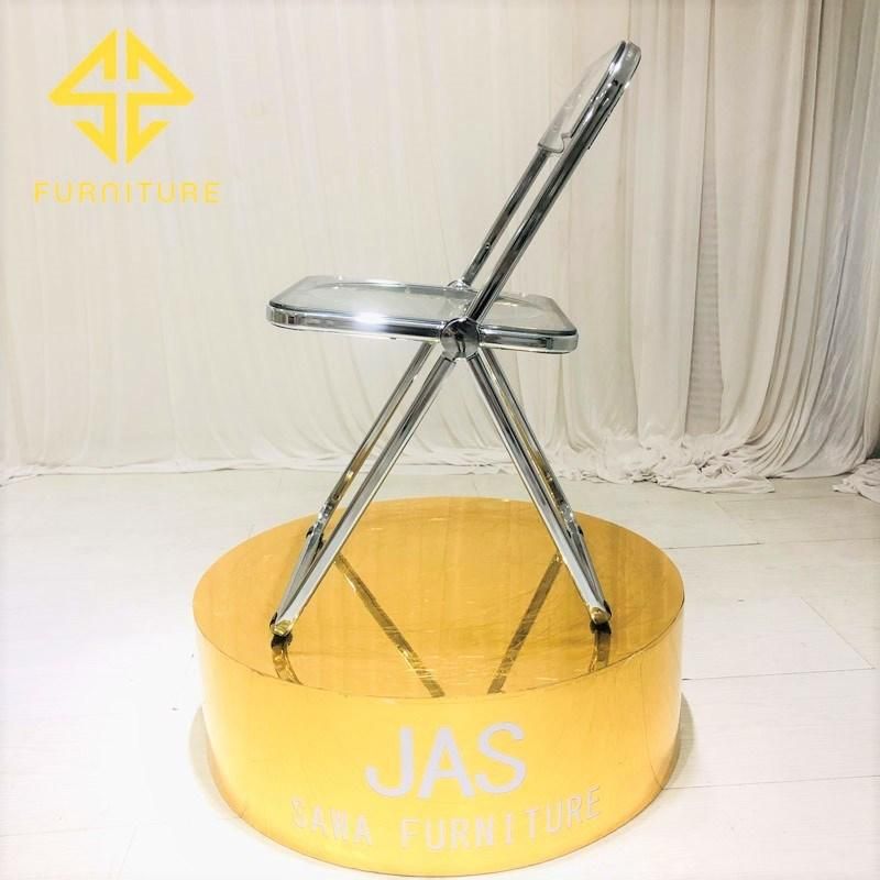 Wholesale Stainless Steel Folding Chair Wedding Outdoor Furniture Dining Chair