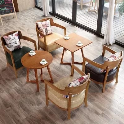 Rectangular Wooden Western Restaurant Furniture Dining Tables Wood Table for Cafe Bar Milk Tea Shop Rectangular Square and Round Shaped Table