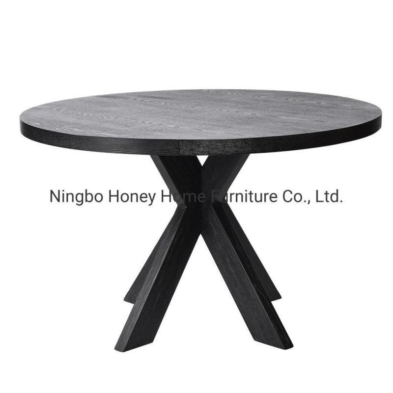 Nordic Design Oak Wood Dining Room Round Dining Table