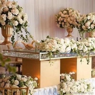 Rental Fancy S Wedding Restaurant Banquet Mirror Gold Stainless Steel Dining Table
