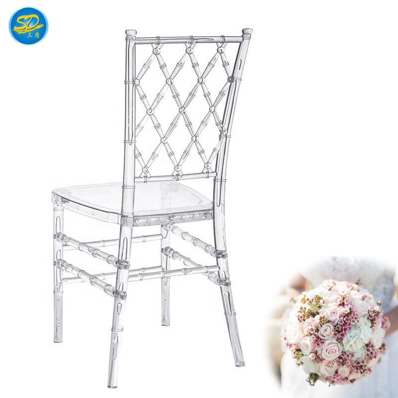 Rts Dining Furniture Transparent Clear Acrylic PC Resin Napoleon Chiavari Pheonix Wedding Chair