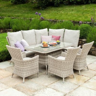 Well Furnir 7 Seater UV &amp; Weather Resistant Dining Set (T-002)