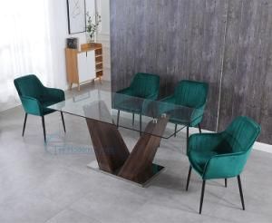 Modern Design Dining Room Furniture Glass Dining Table Set